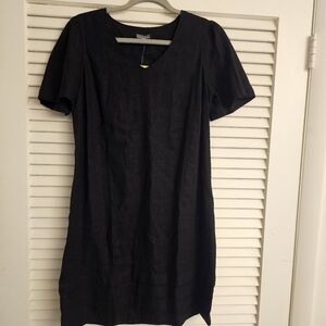 Nicole Miller Original Black Linen Dress S